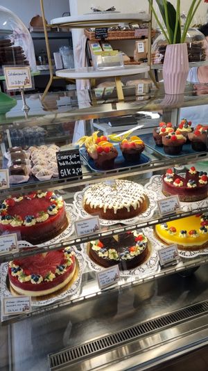 The selection of cakes at Omas Backstube in Vienna