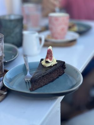 Chocolate no sugar cake  at Omas Backstube in Vienna