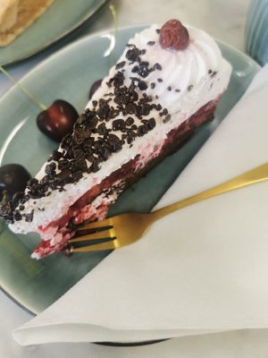 Schwarzwalder kirsch torte at Omas Backstube in Vienna