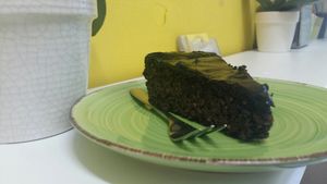 Sugar-free chocolate cake at Omas Backstube in Vienna