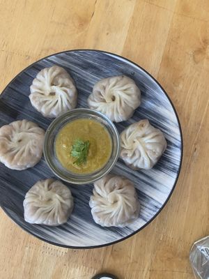 Vegan chyken momos  at Cafe VegaNation in Siliguri