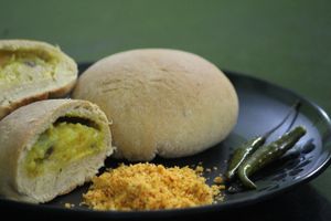 Stuffed and Baked Bombay Vada Pav at Cafe VegaNation in Siliguri