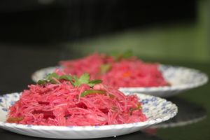 Beetroot Vermicelli Noodles at Cafe VegaNation in Siliguri