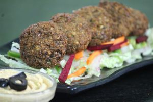 Falafel with Hummus & Aioli at Cafe VegaNation in Siliguri