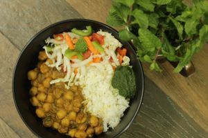 Delhi Chole Chawal Meal at Cafe VegaNation in Siliguri