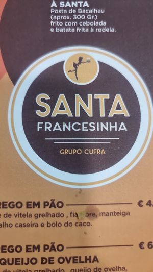 Logotipo at Santa Francesinha in Porto