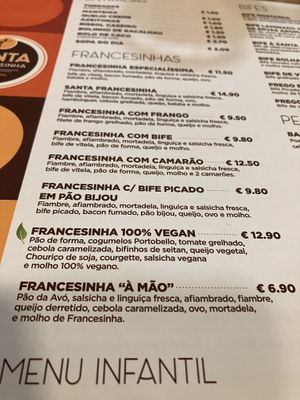   at Santa Francesinha in Porto