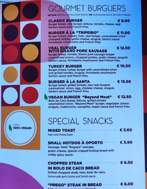 Beyond burger at Santa Francesinha in Porto