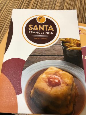 Menu at Santa Francesinha in Porto