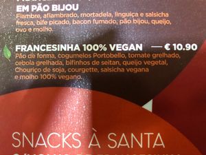 Francesinha 100% vegan at Santa Francesinha in Porto