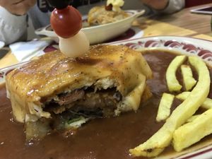 Vegan francesinha  at Santa Francesinha in Porto