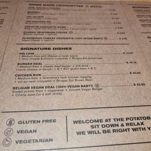 Belgian vegan deal at The Potato Bar  in Bruges