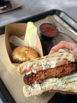 Vincent Vegan Burgerr  at The Potato Bar  in Bruges