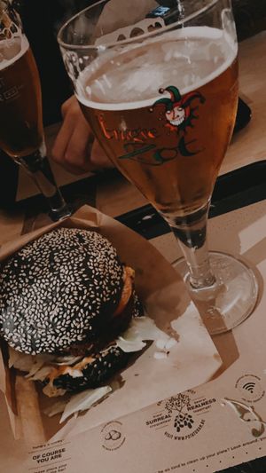 Vegan burger at The Potato Bar  in Bruges