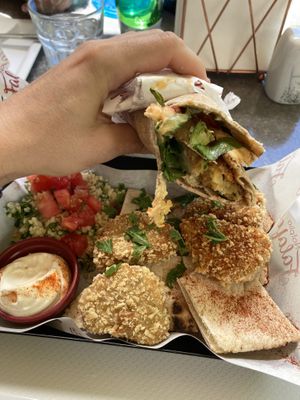 Vegan kebab + nuggets  at Nafplio Falafel in Nafplion