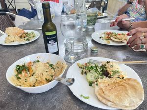 Hummous, tabouleh, salad & felafel wrap 🥙   at Nafplio Falafel in Nafplion