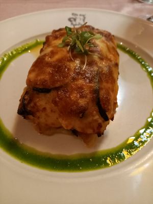 Moussaka at Madre Tierra in Toledo