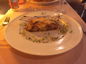 mussaka at Madre Tierra in Toledo