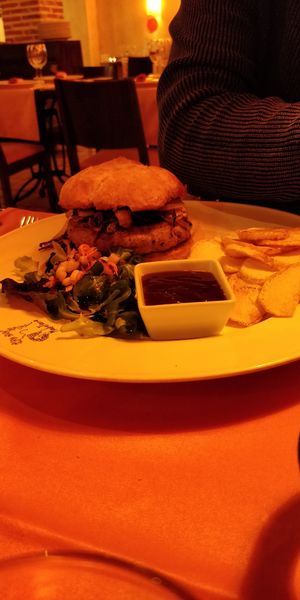 Vegan burger at Madre Tierra in Toledo