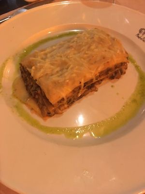 Lasaña de setas vegana. at Madre Tierra in Toledo