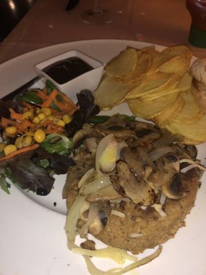 Veggie Burger at Madre Tierra in Toledo