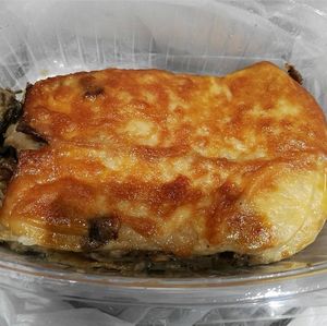 Lasaña de setas at Madre Tierra in Toledo