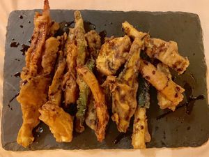 Tempura vegetables  at Madre Tierra in Toledo