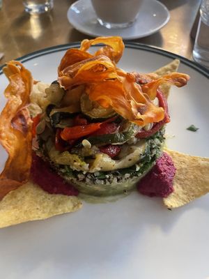 Vegan stack   at Uliveto Cafe in Sydney