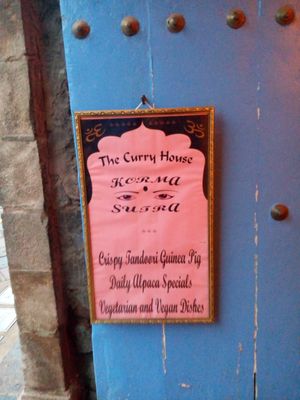 The entrance to the courtyard at Kormasutra in Cusco