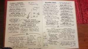 The menu at Kormasutra in Cusco