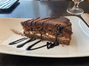 Chocolate cake  at Loving Hut - Maria Kuhn Gasse in Vienna