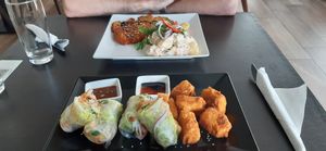 Wiener schnitzel, ocean rolls and tofu at Loving Hut - Maria Kuhn Gasse in Vienna