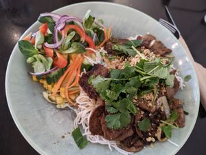 BBQ noodles #Veganuary at Loving Hut - Maria Kuhn Gasse in Vienna