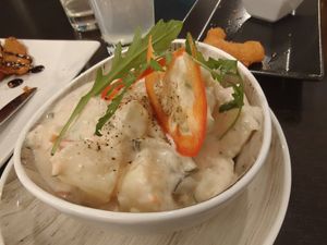 Potato salad with vegan mayo at Loving Hut - Maria Kuhn Gasse in Vienna