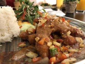 Spicy combo cha cha at Loving Hut - Maria Kuhn Gasse in Vienna