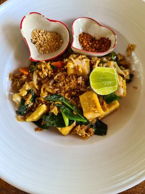 Nice presentation but egg in the whole meal at Patty's Secret Garden in Koh Lanta