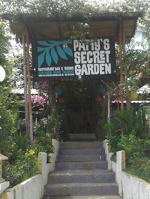 Restaurant’s entrance at Patty's Secret Garden in Koh Lanta