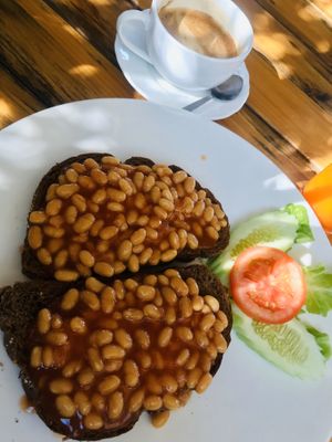 Breakfast (coffee and juice included in price) at Patty's Secret Garden in Koh Lanta