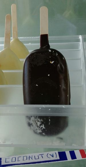 Vegan magnum sans Unilever at Il Melograno Gelateria in Fitzroy