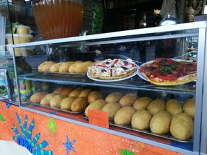 Some product sold. at Vegetarian Snack in Cusco