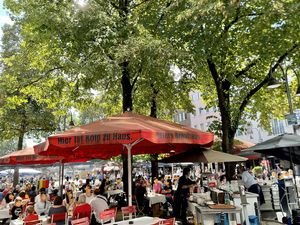 outside at Peters Brauhaus in Cologne
