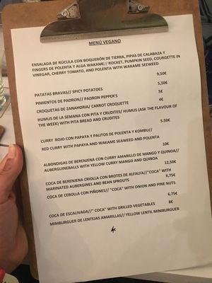 Vegan menu but you gotta ask for it at Tasca 42 in Moraira