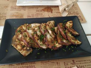 Berenjena con salsa de mango at Tasca 42 in Moraira