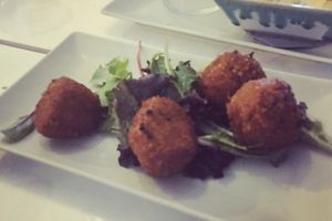 Aubergine balls at Tasca 42 in Moraira