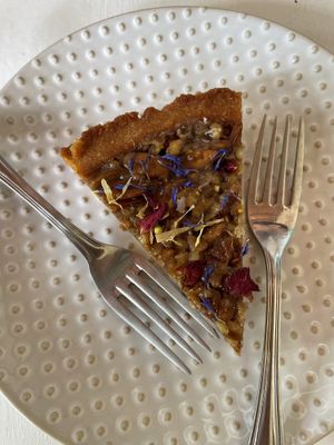 Pecan torte, soooooo good!  at The Garden Café in Granada