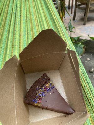 Tarte de chocolate  at The Garden Café in Granada