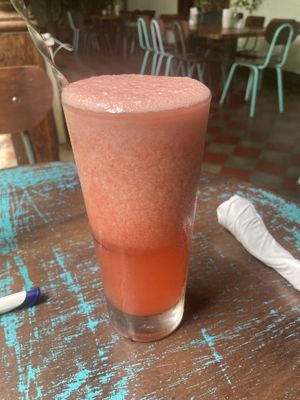 Strawberry lemonadee  at The Garden Café in Granada