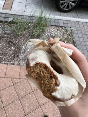 Vegan glazed donut   at Blue Door Coffee in The Woodlands