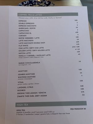 Menu  at ECHT in Bergen