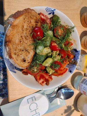 Summer bean salad at ECHT in Bergen